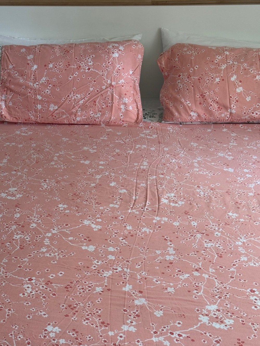 IKEA Coral Peach Floral Duvet Cover